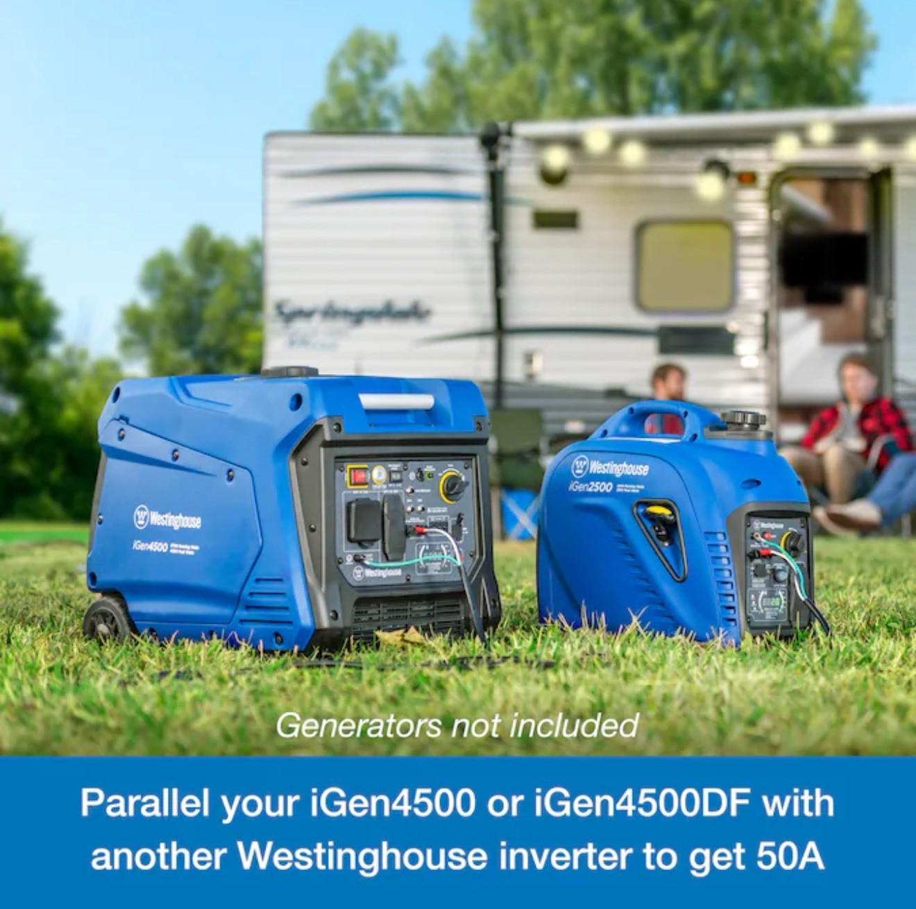 Black/Blue Westing-house iGen4500DF Dual-Fuel Inverter Generator