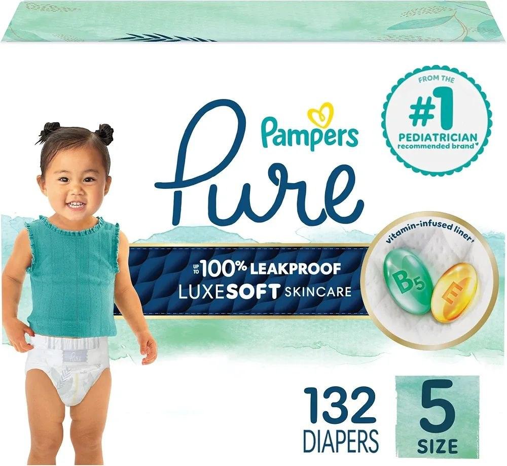 Pampers Pure Protection Baby Diapers – Plant-Based & Hypoallergenic