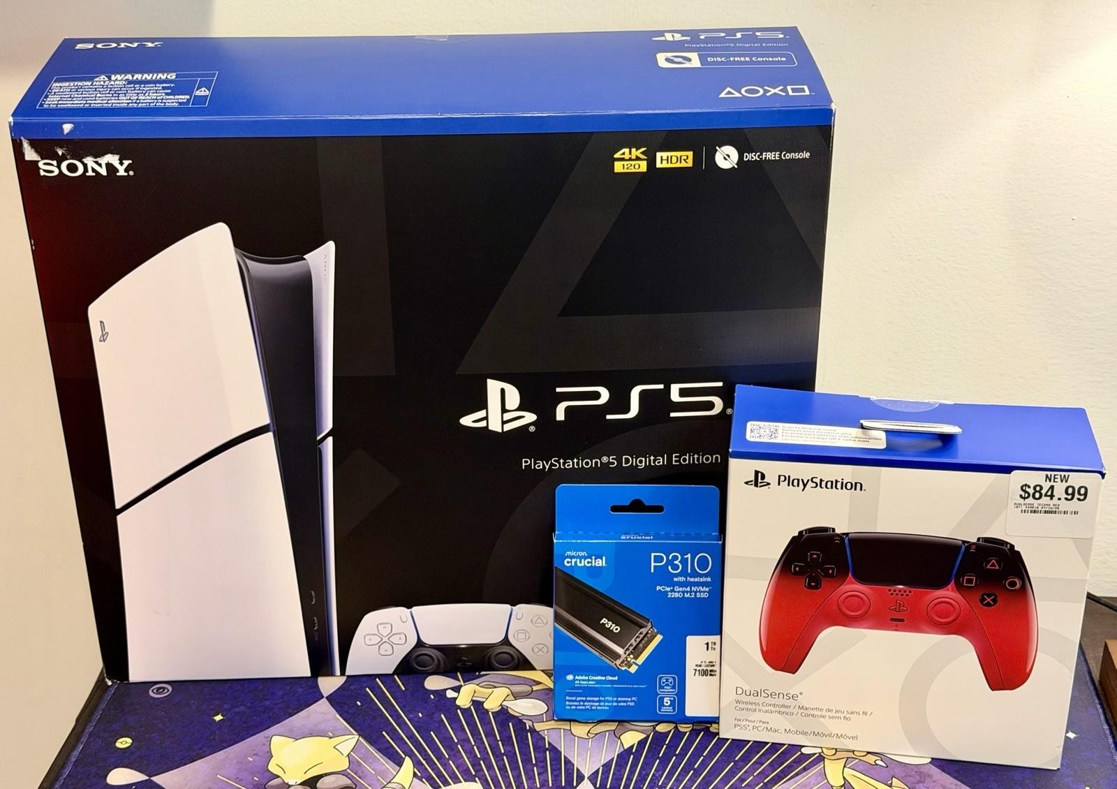 Sony PlayStation 5 Slim Black Gaming Console with 2TB Total Storage Upgrade!