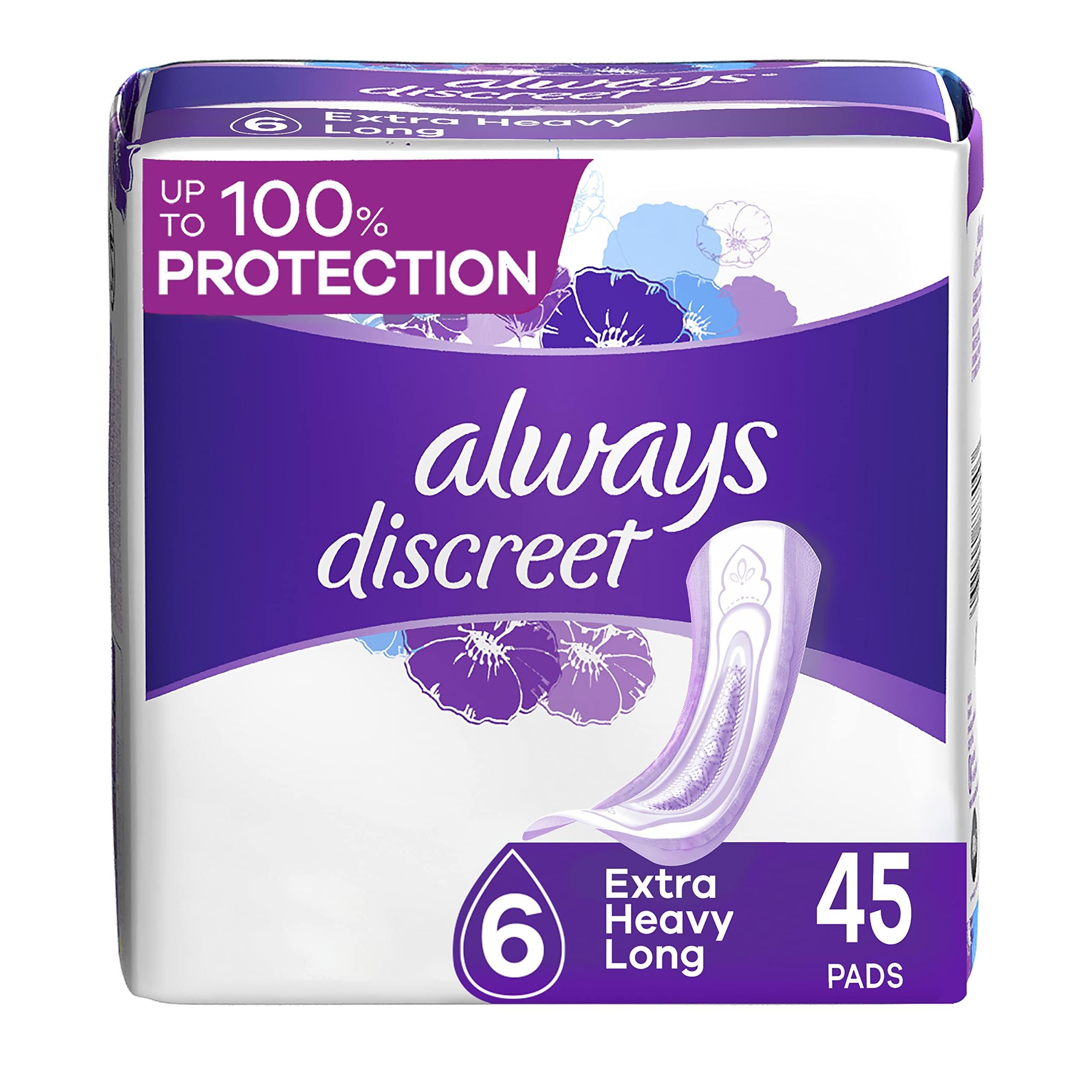 Always Discreet Sensitive Bladder Rapid Dry + Odour Lock Pads, Long