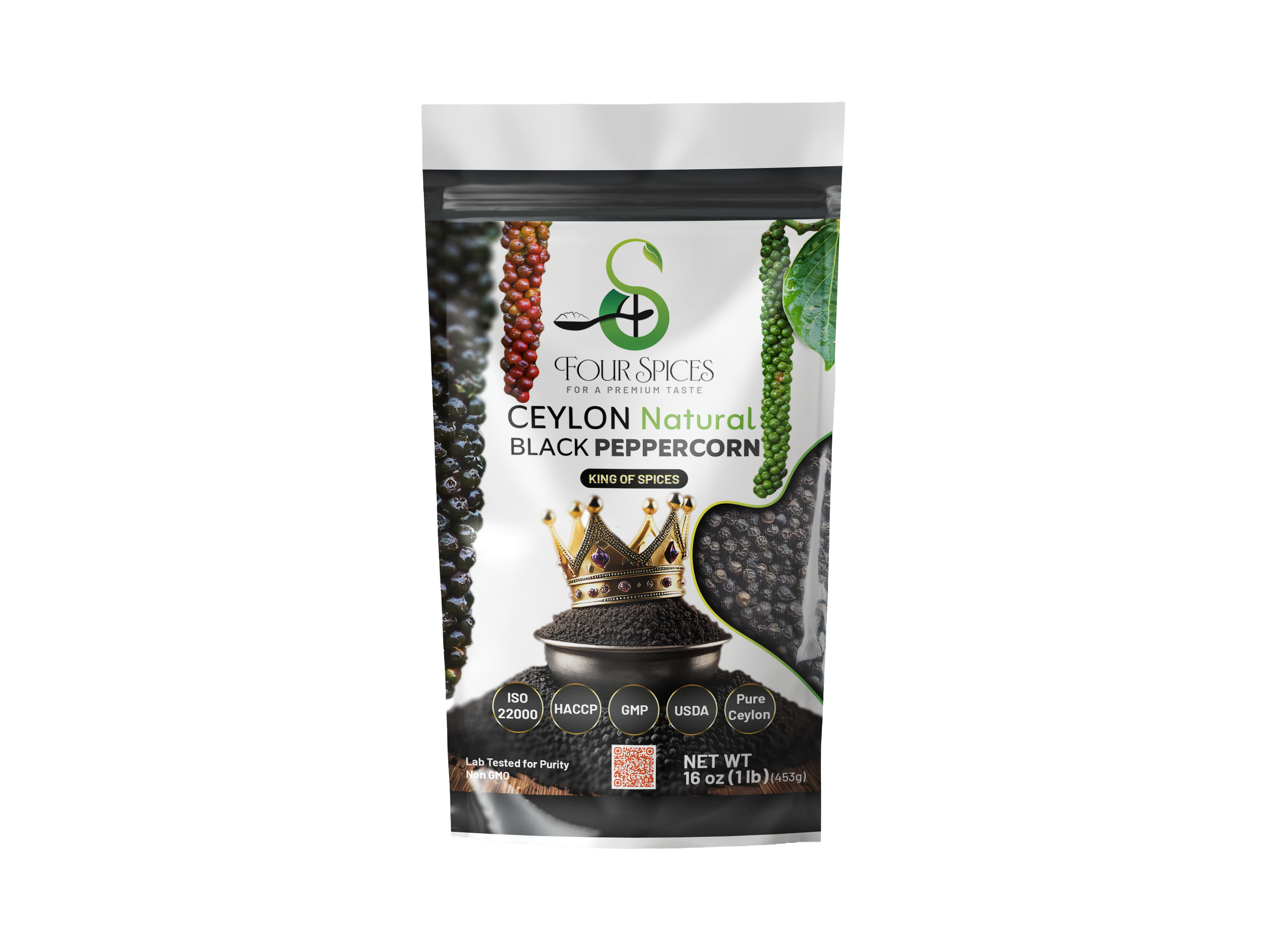 Whole Black Peppercorns Packaging