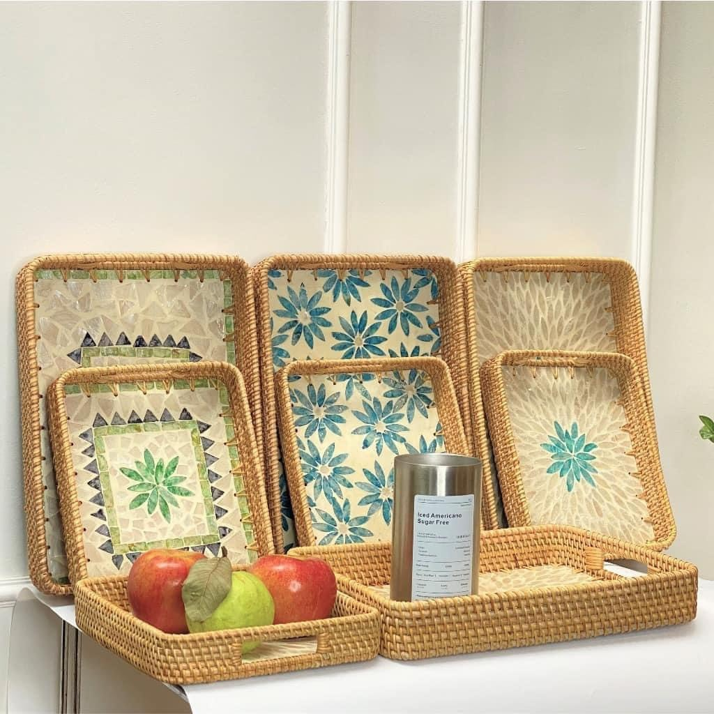 Eco-friendly rattan tray