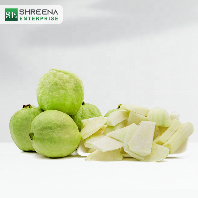 Top Freeze Dried white and pink Guava Natural Organic Fresh Fruit Snack FD Dried Fruit In Bulk Vacuum Packaging