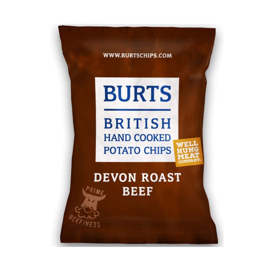 Burts Hand Cooked Devon Roast Beef Potato Chips 150g