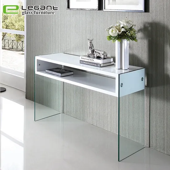 Glass Console Table - Front View