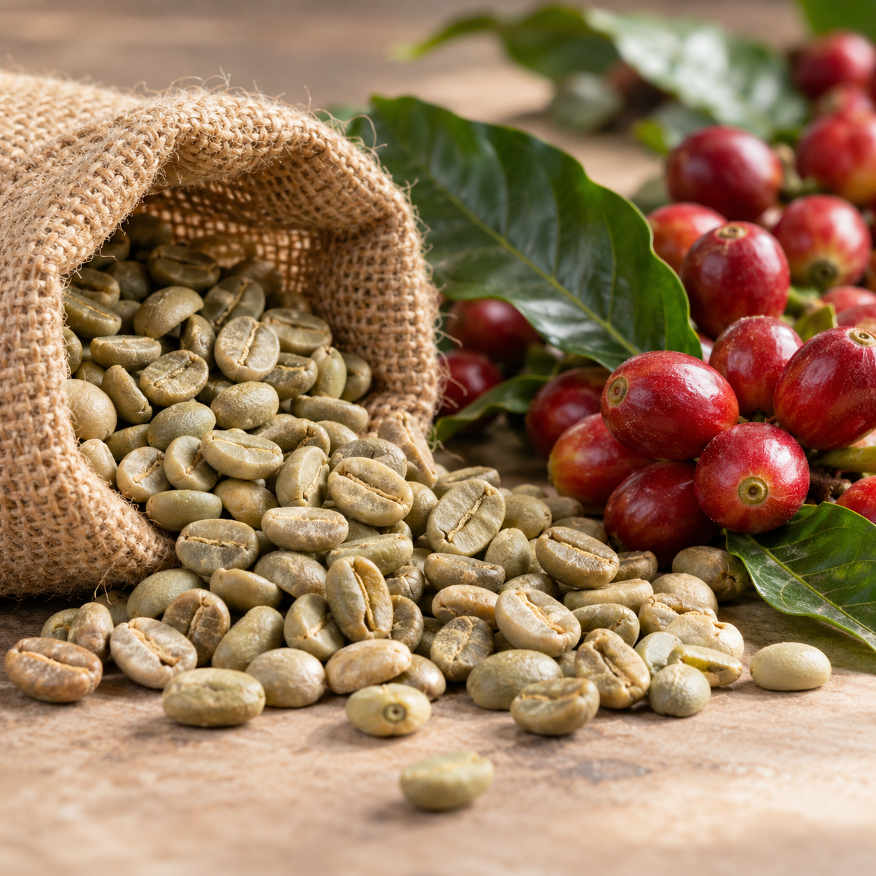 green coffee bean