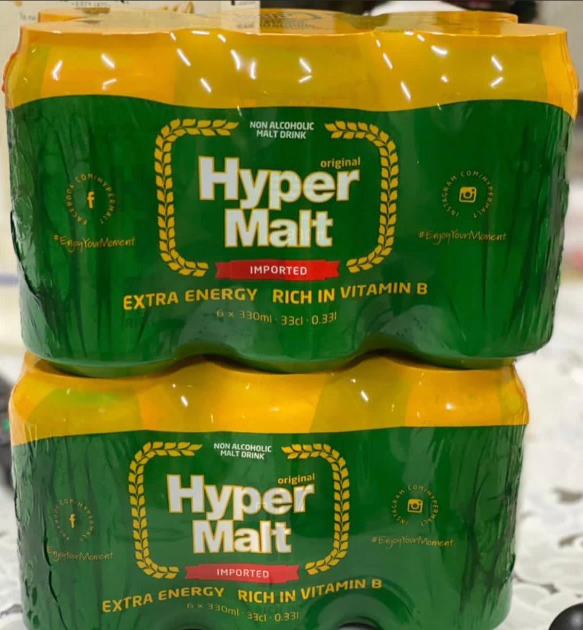 ORIGINAL HYPER MALT 330ml x 24 CANS NON-ALCOHOLIC BEVERAGE FOR SALE/WHERE TO BUY BEST BRANDS OF PREMIUM NON-ALCOHOLIC BEVERAGES