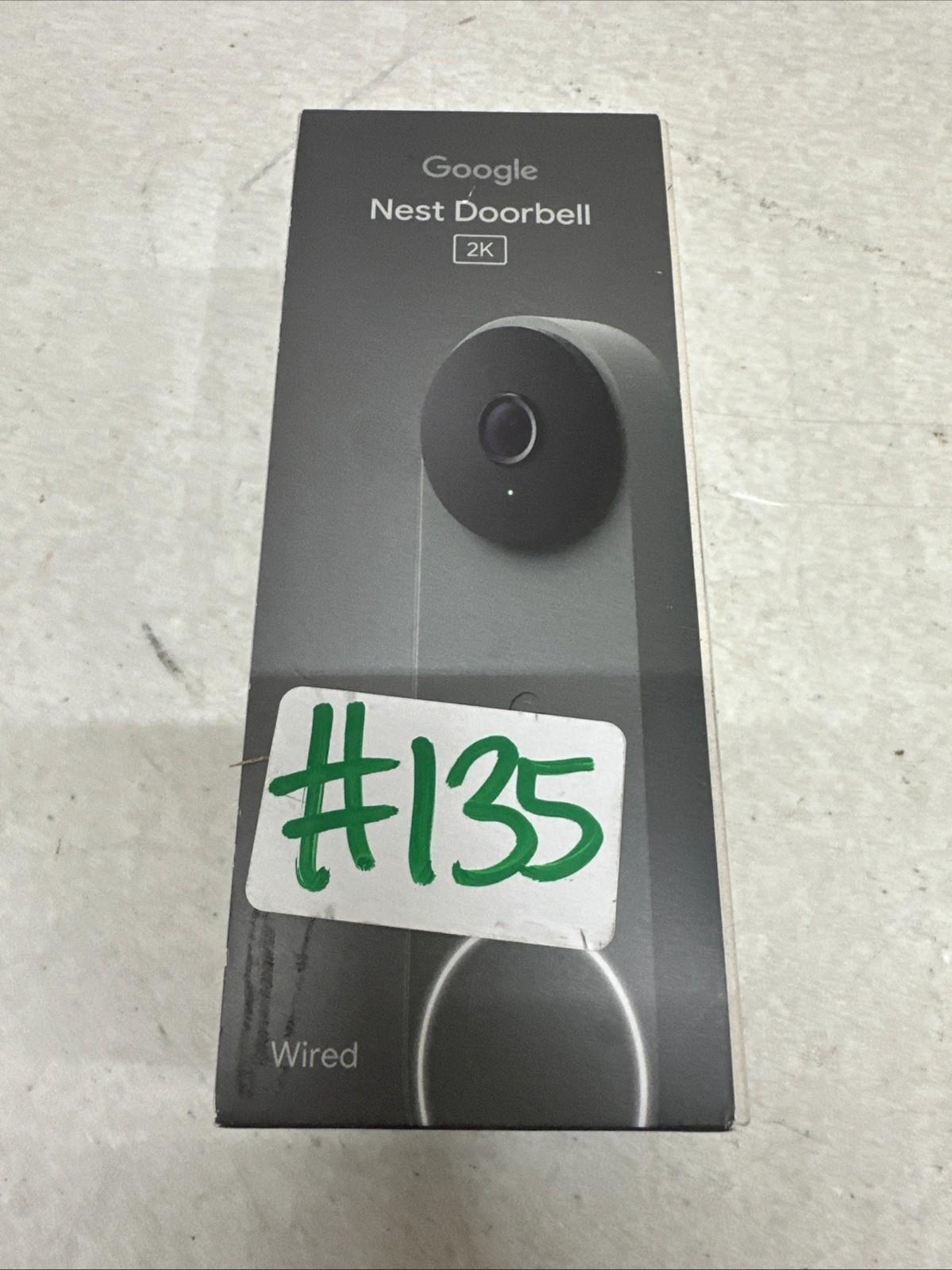 Google Nest Doorbell Smart 2K GA09968-US Wired 3rd Generation with Gemini Hazel