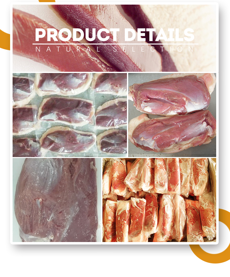 High quality HALAL Frozen roasted duck breast skinless boneless duck meat