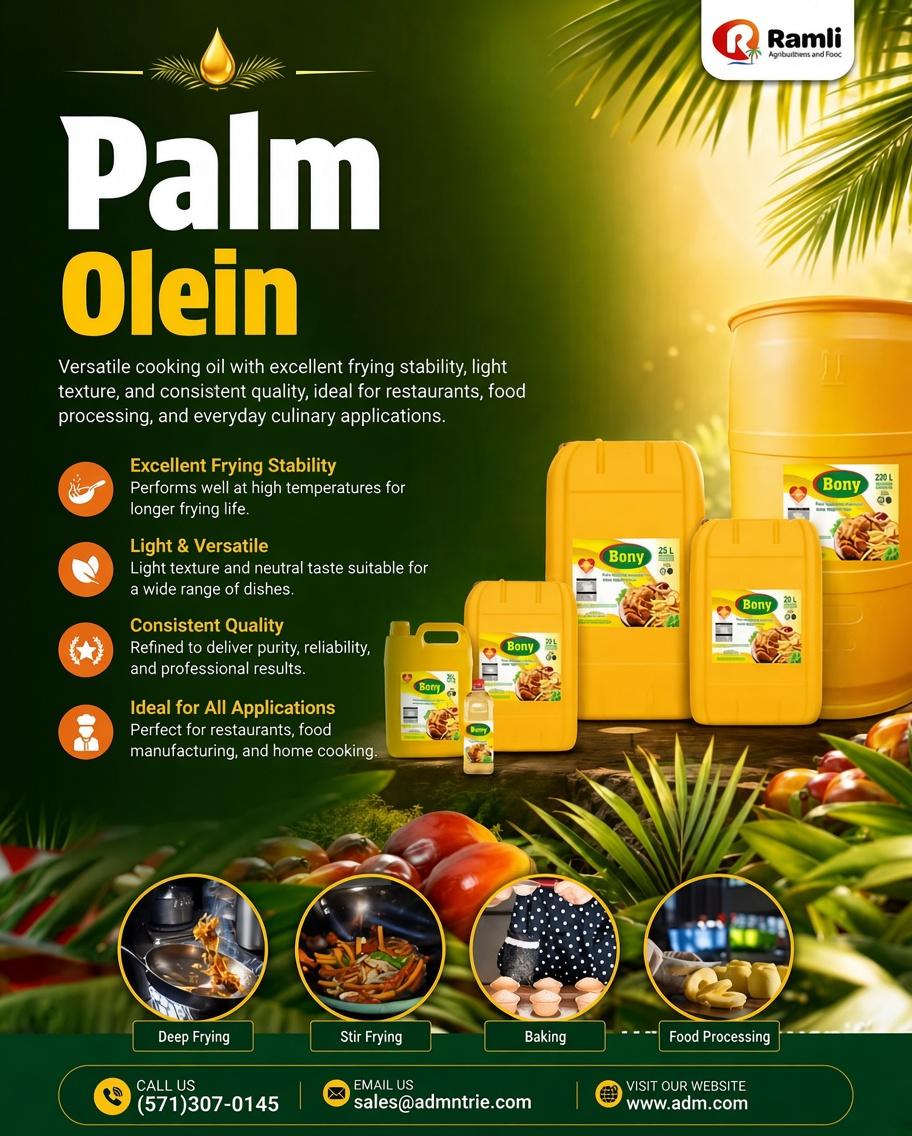 RBD Palm Olein CP10 – Refined Palm Oil,  Bulk Wholesale