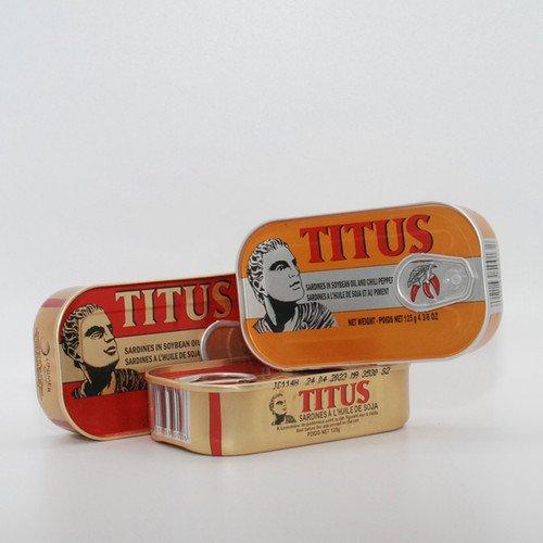 TITUS SARDINE CANNED FISH Tuna/Mackerel/ Yellow/Red Flavor Soft Taste Tins Per Carton 50 Purity No Impurity Place of Origin KENYA