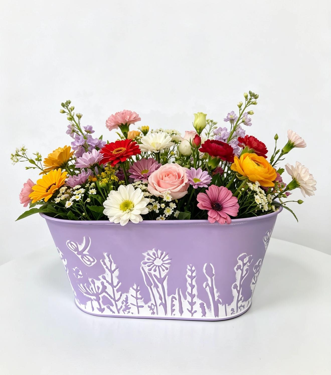 iron flower pot