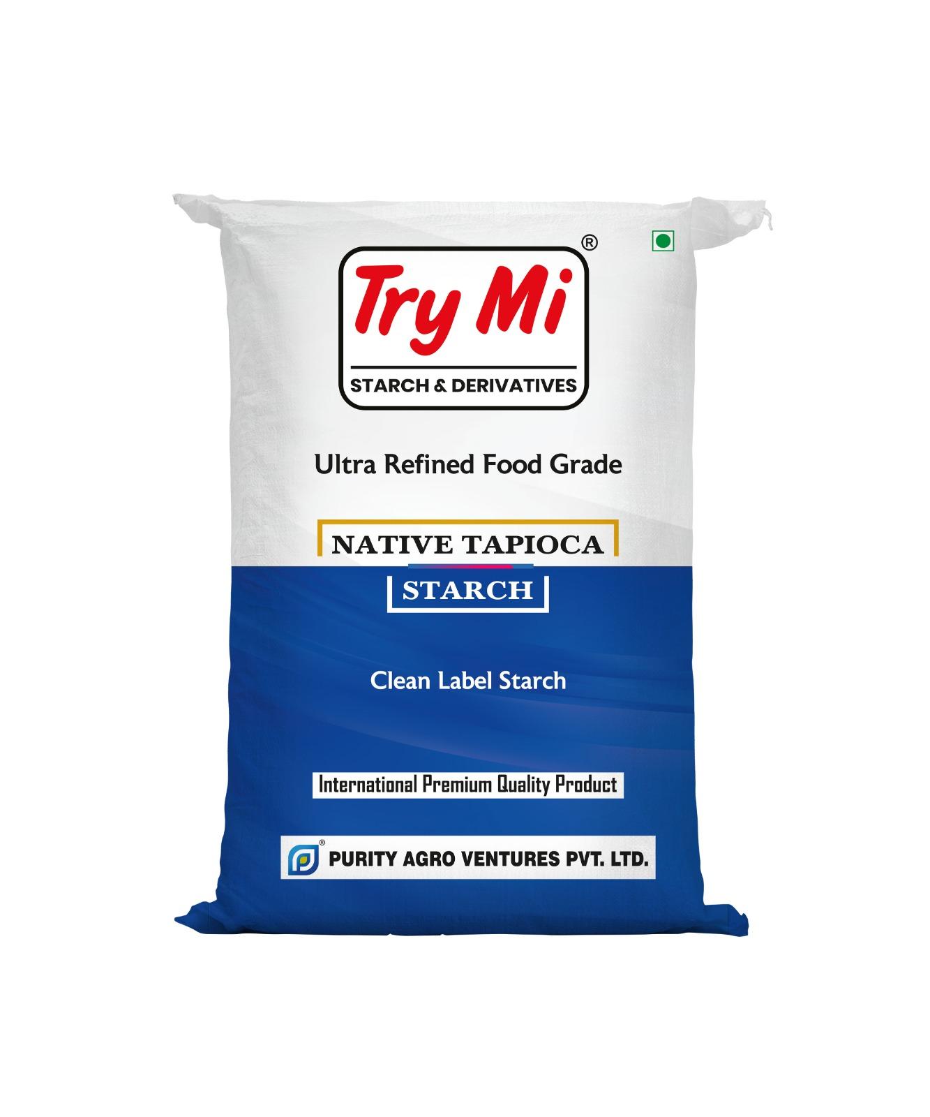 Native Tapioca starch , Native cassava starch , Whiteness 93 Ph Level 5 To 7 PH Level 5 To 7 Residue Less Than 0.2% Max. Moisture (%) 12.5 %