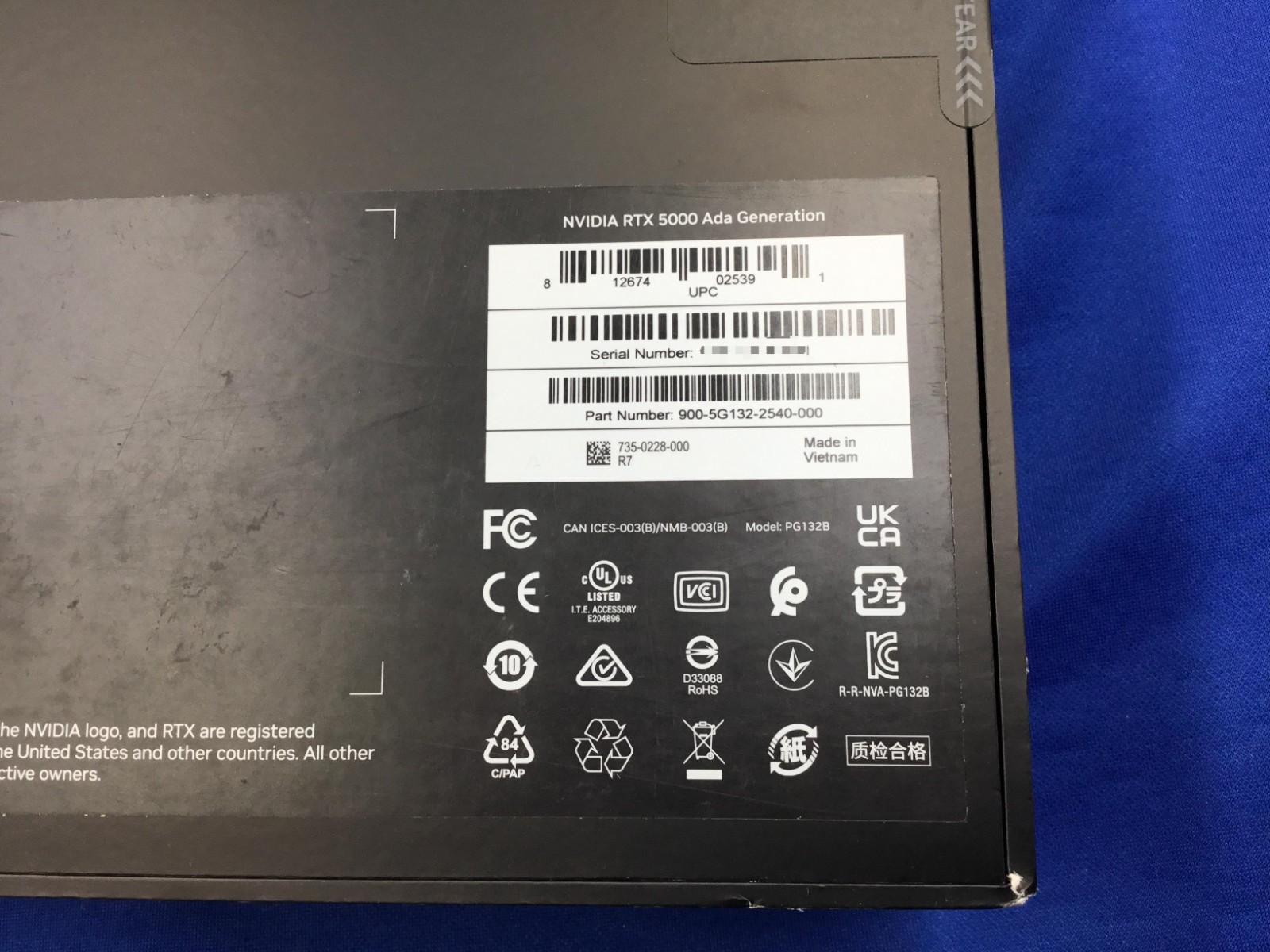 NVIDIA RTX 5000 ADA Generation 32GB GDDR6 Graphics Card 900/5G132/2540/000