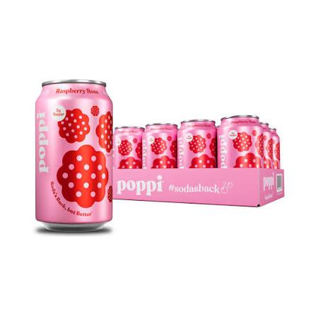 POPPI RASPBERRY ROSE CN, 12OZ/12PK
