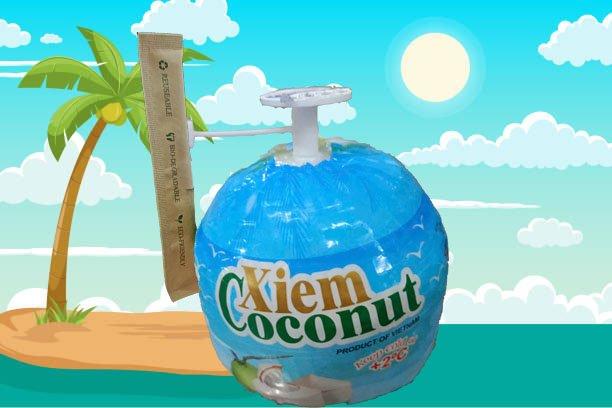 Easy Open Fresh Coconut with Straw