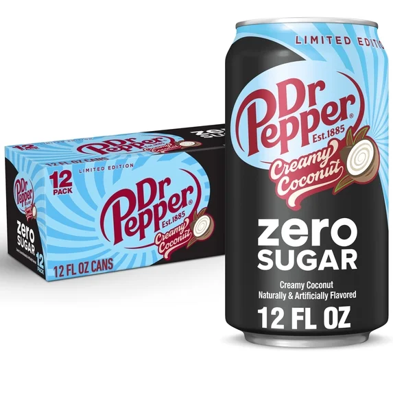 DR PEPPER CREAMY COCONUT ZERO SUGAR CN, 12OZ/12PKX2
