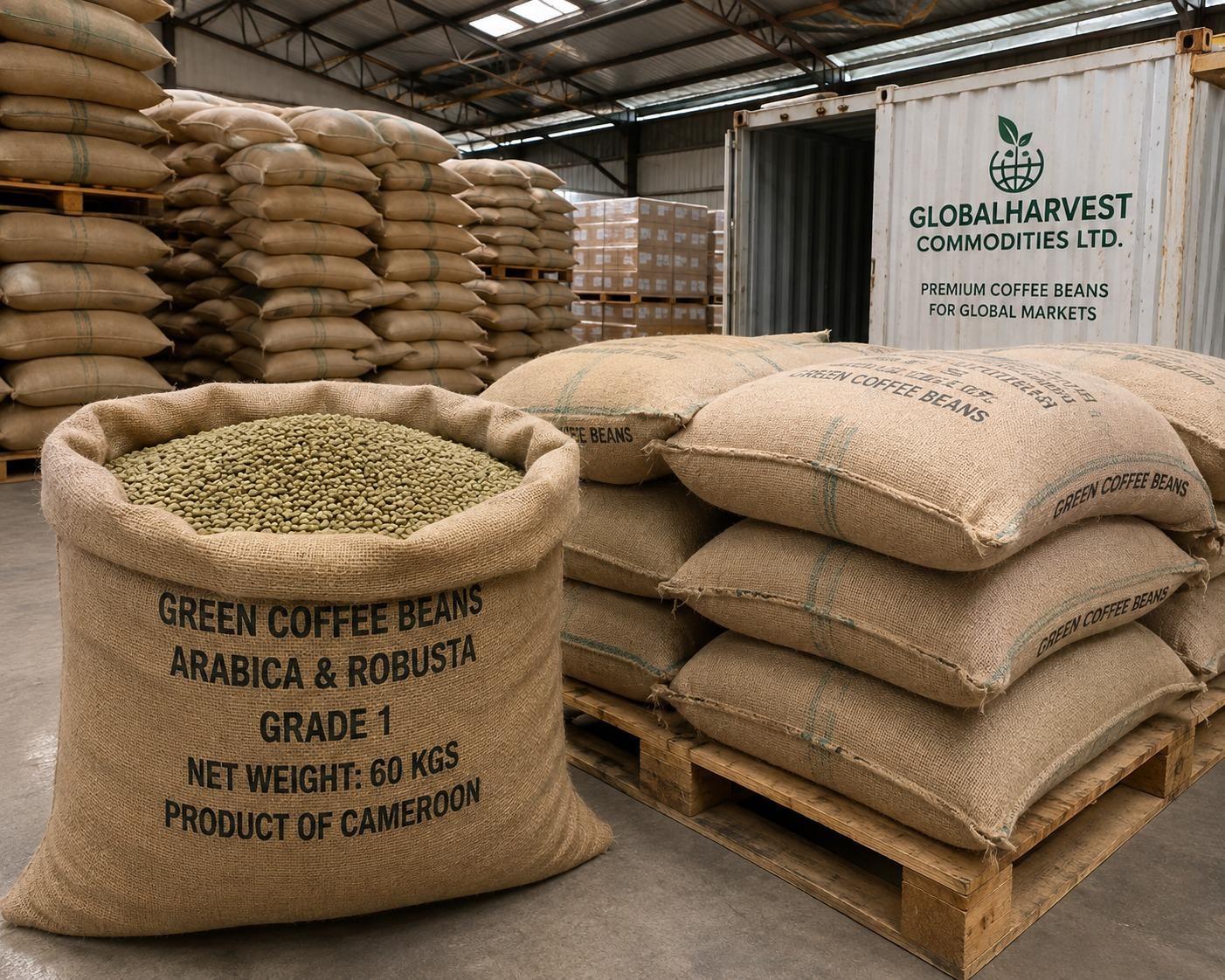 Premium Arabica & Robusta Green Coffee Beans – Wholesale Bulk Supply
