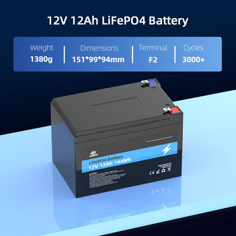 12.8V 12Ah LiFePO4 Battery