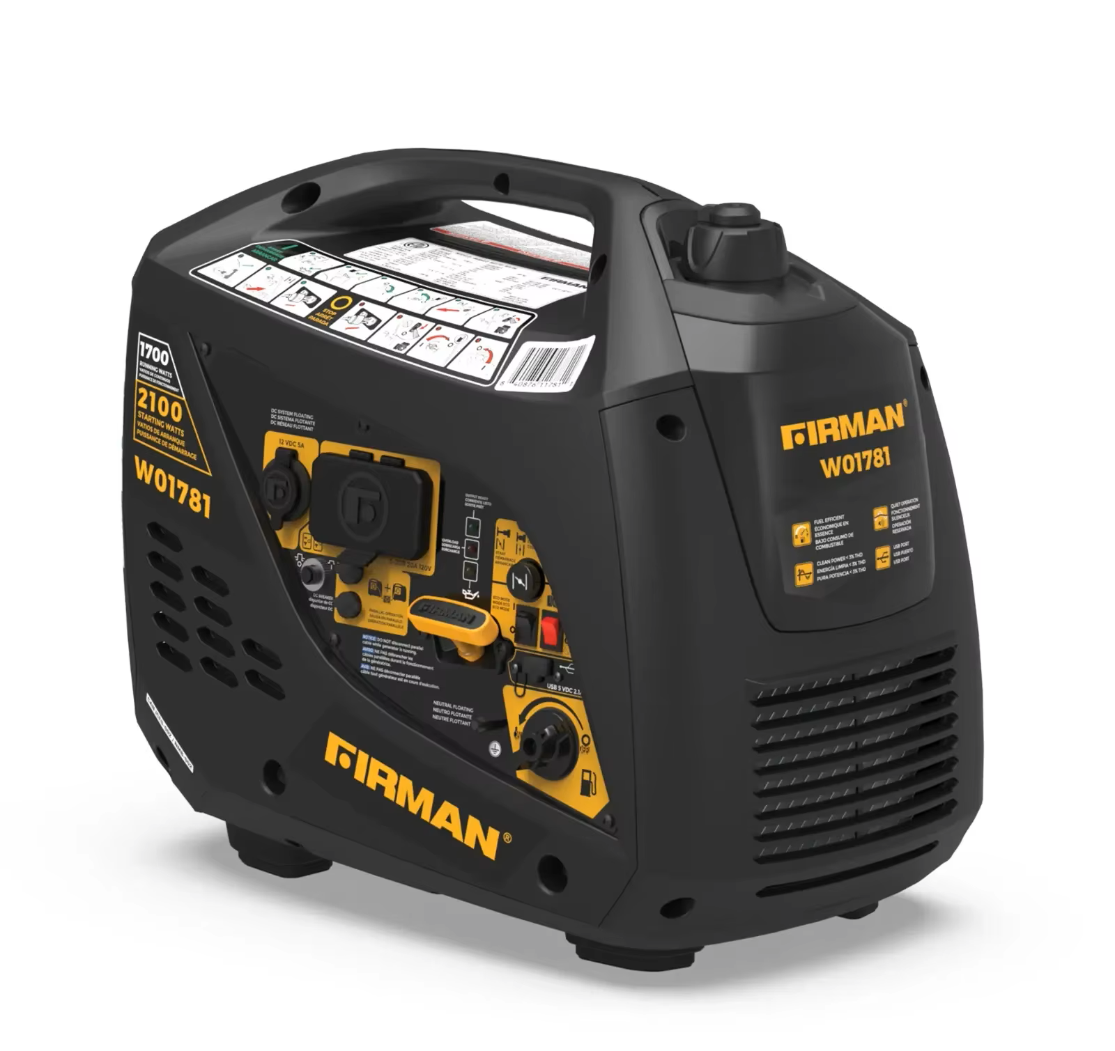 NEWEST QUALITY 1700W Inverter Portable Generator with 2 YEARS warranty