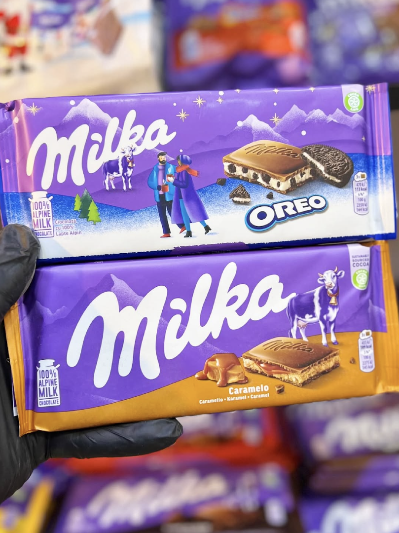 Buy Premium Chocolate Milka 100% Alpine Milk Chocolate Collection 90g (Oreo, Caramelo, Extra Cocoa & Chocolate Blanco) – product thumbnail, market insight supplier card