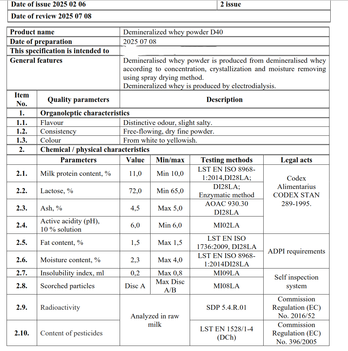 Demineralised Whey Powder