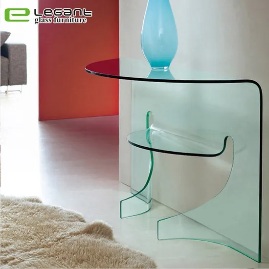 Glass Console Table - Side View