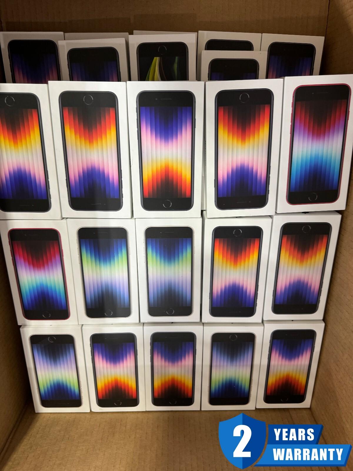 New Sealed iPhone SE 3rd Gen (2022) 64-256GB Factory Unlocked Smartphones