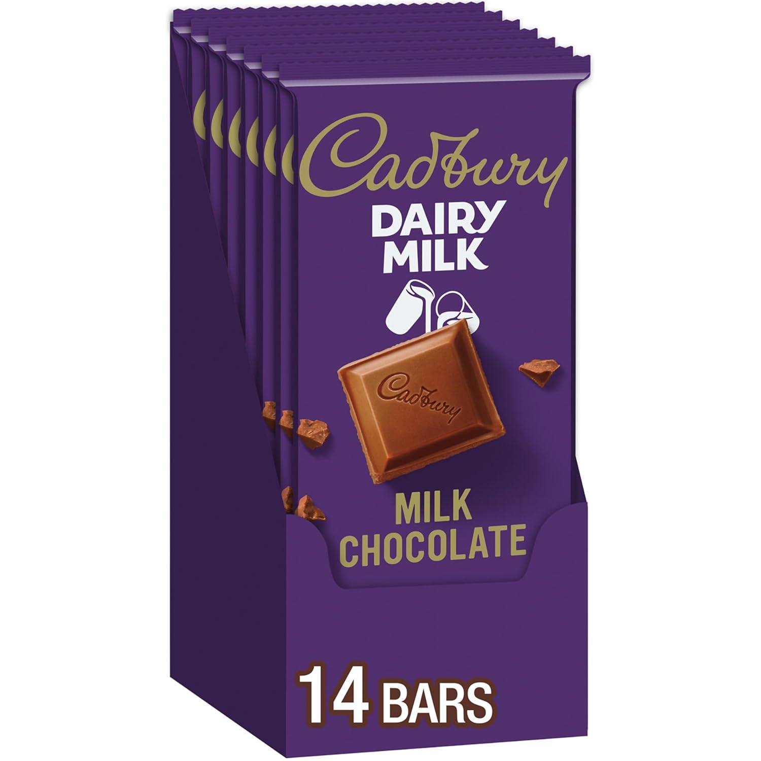 CADBURY DAIRY MILK Milk Chocolate Candy Bars, 3.5 oz (14 Count)