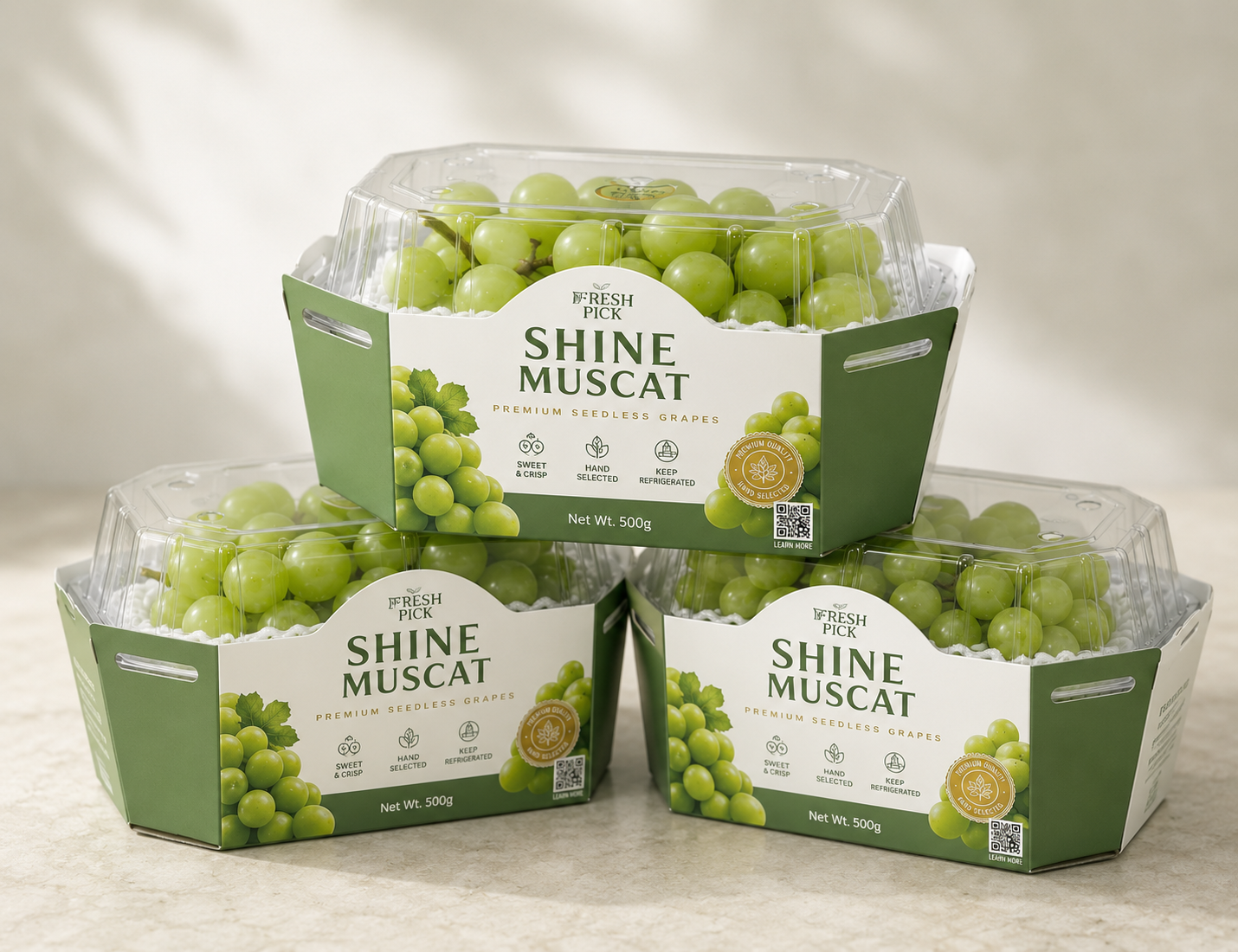 Chínese grape (shine muscat, red globe, black summer, crimson)