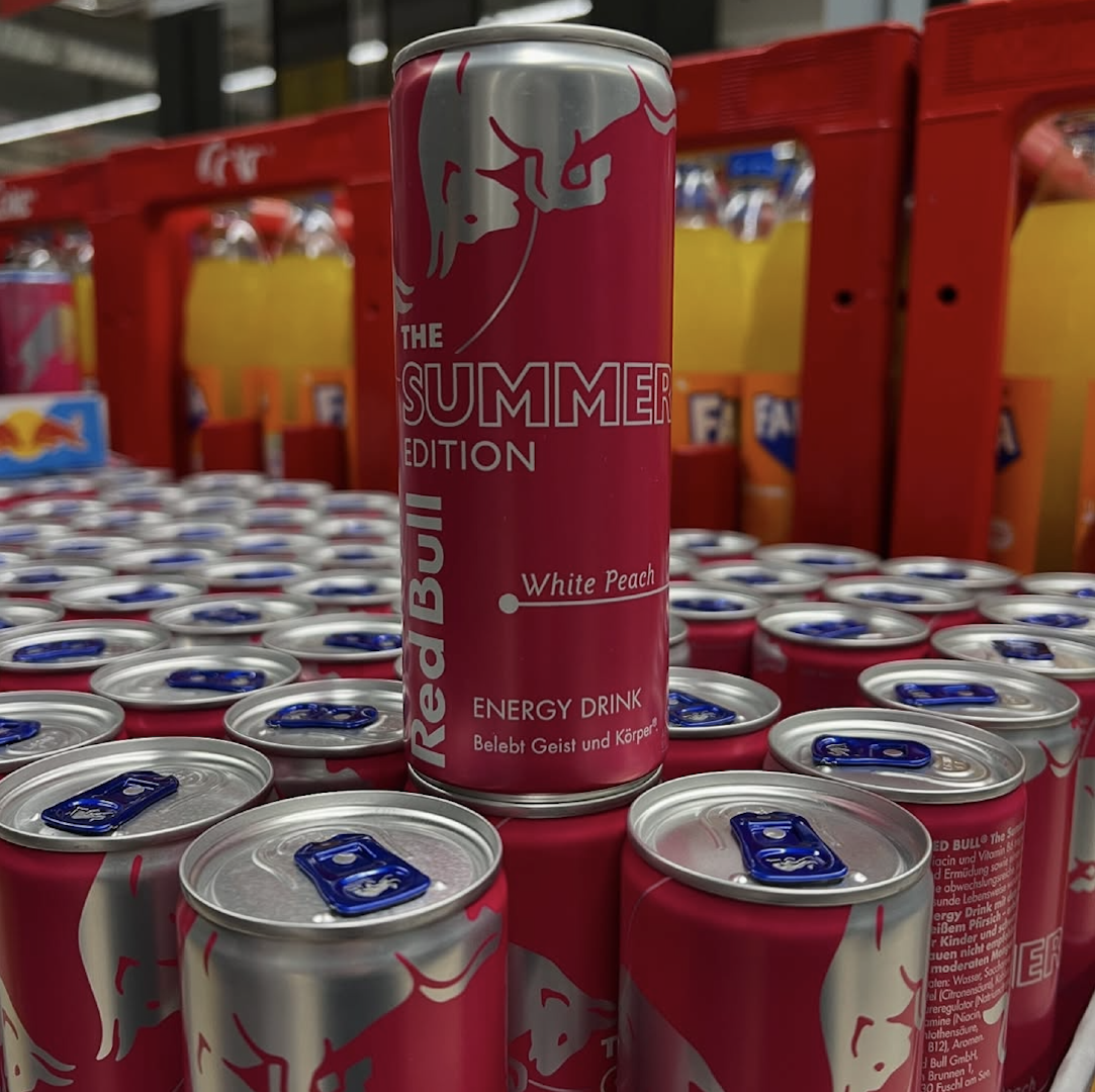 BEST SUMMER EDITION RED BULL ENERGY DRINKS WHITE PEACH 250mlx24 SLIM CANS REFRESHING TASTE ON SALE