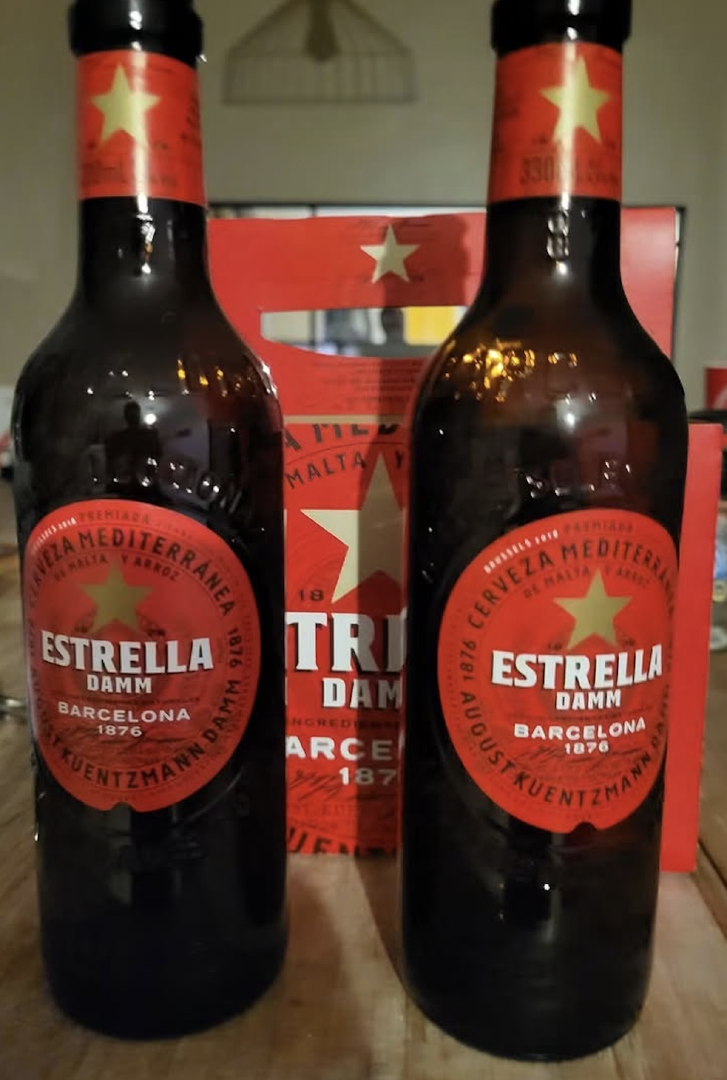 Buy Premium Spanish Lager Beer Estrella Damm 330ml x 24 Bottles Ready Export