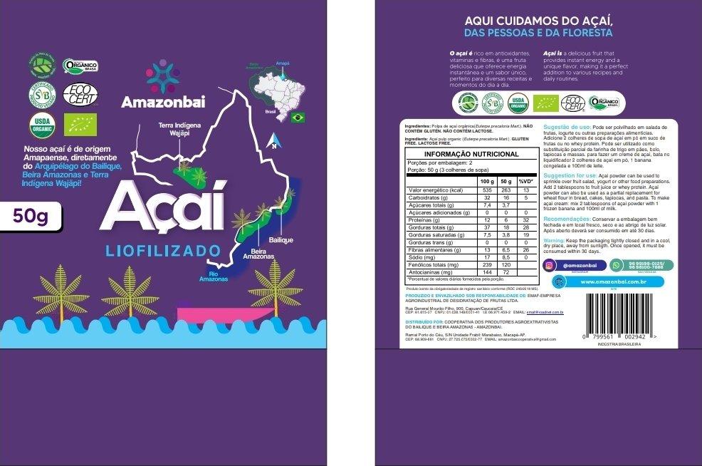 Organic Freeze-Dried Açaí Powder - Wild-Harvested Amazon, USDA/EU Organic, FSC, Bulk & Private Label