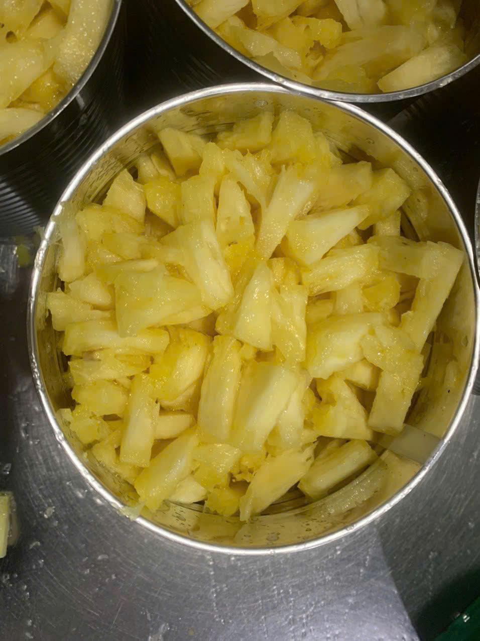 Canned Pineapple Brix Level Various Drained Weight Various Certifications Haccp, Iso Can Size 20oz, 30oz, And A10 Texture Slices, Pieces, And