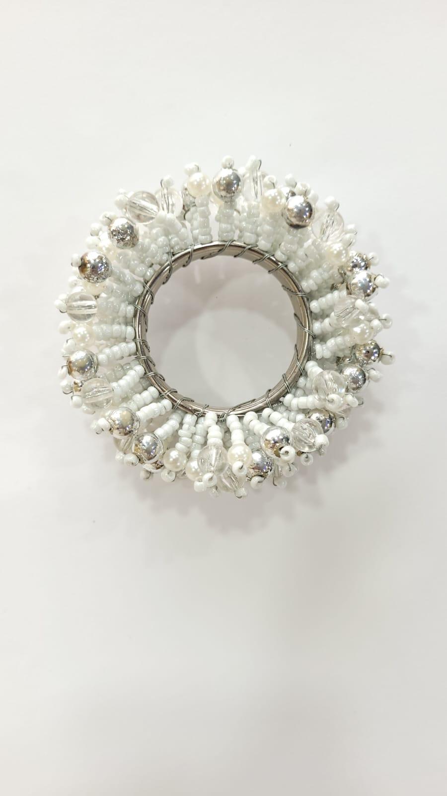 Napkin Rings (Handmade Beaded Wooden)