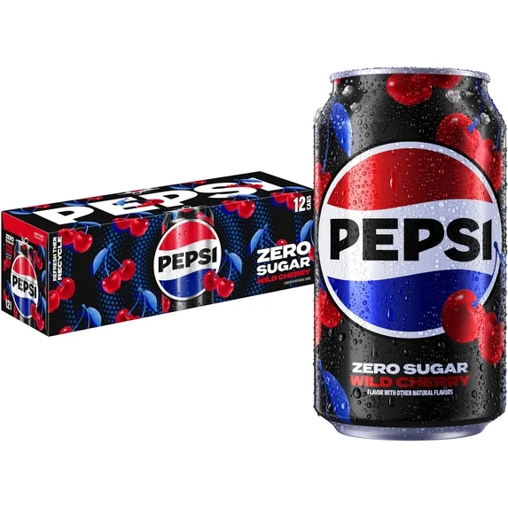 PEPSI WILD CHERRY ZERO SUGAR CN, 12OZ/12PKX2