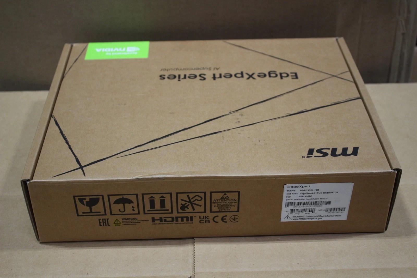 MSI MS-C931 EdgeXpert-11SUS NVIDIA DGX Spark AI Supercomputer 128GB 4TB ConnectX