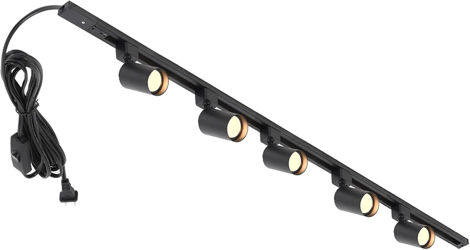 5-Light LED Plug-In Track Lighting Kit with 39
