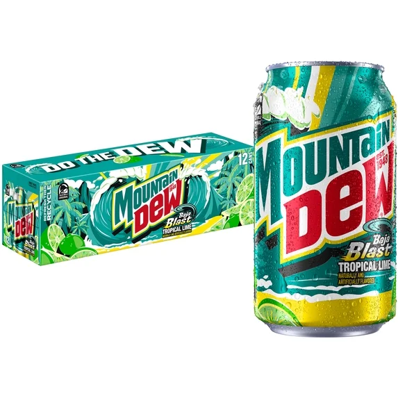 MOUNTAIN DEW BAJA BLAST CN, 12OZ/12PKX2