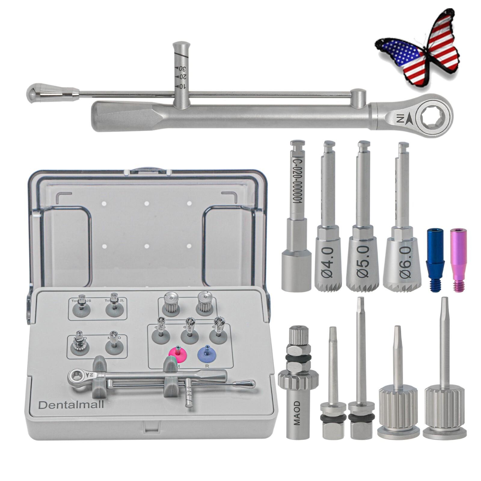 SMART Hiossen Implant Kit with Bone Profilers Torque Drivers Hex 1.2 OSSTEM Compatible
