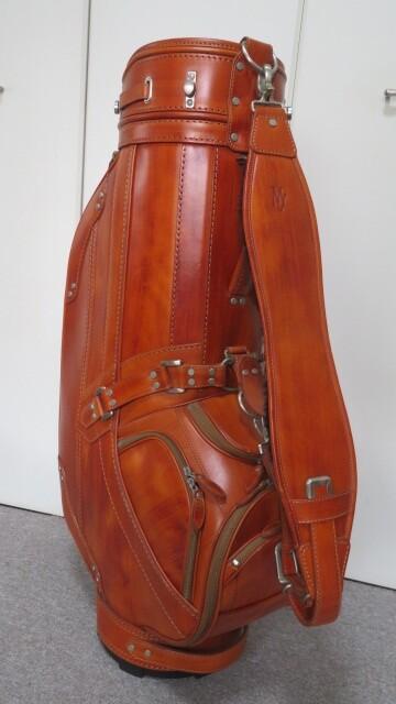 Maruman Majesty Genuine Leather Brown Luxury cart bag golf bag rare japan NEW