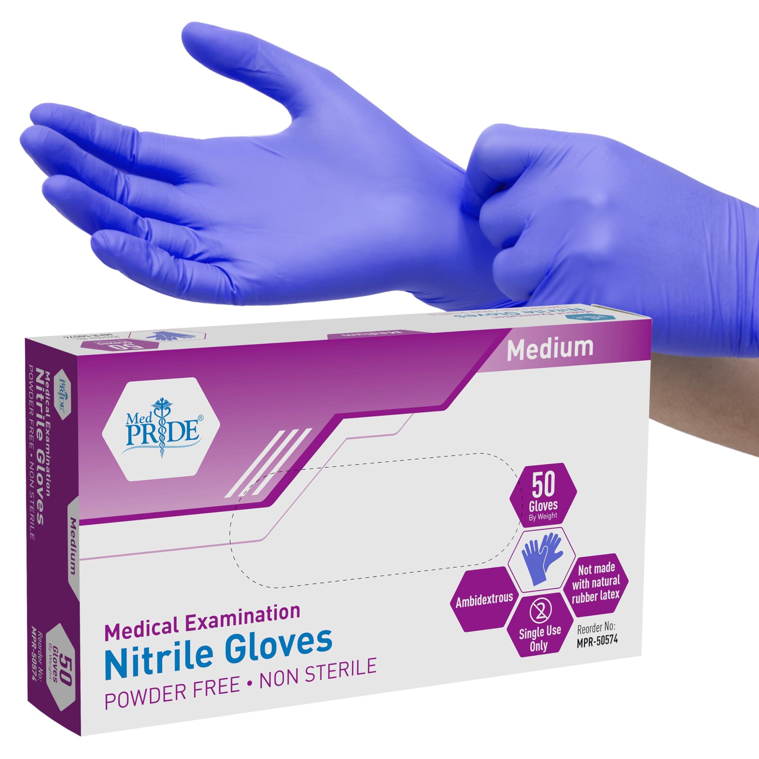 Manufacturers Wholesale 100 Pcs Box Nitrile Examination Gloves Disposable Powder Free Blue 12 Inch Pure Nitrile Gloves