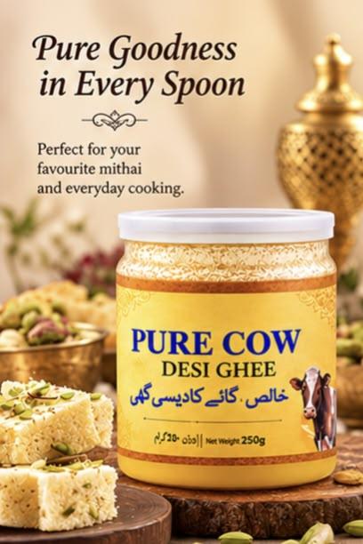 100% PURE COW DESI GHEE CLARIFIED BUTTER