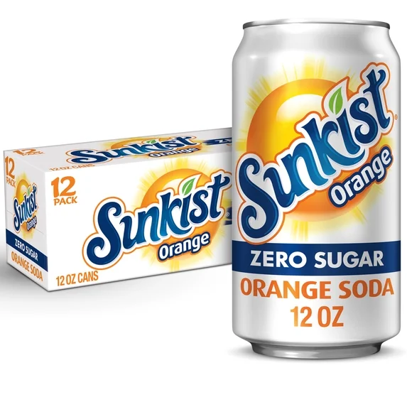 SUNKIST ORANGE ZERO SUGAR CN, 12OZ/12PKX2