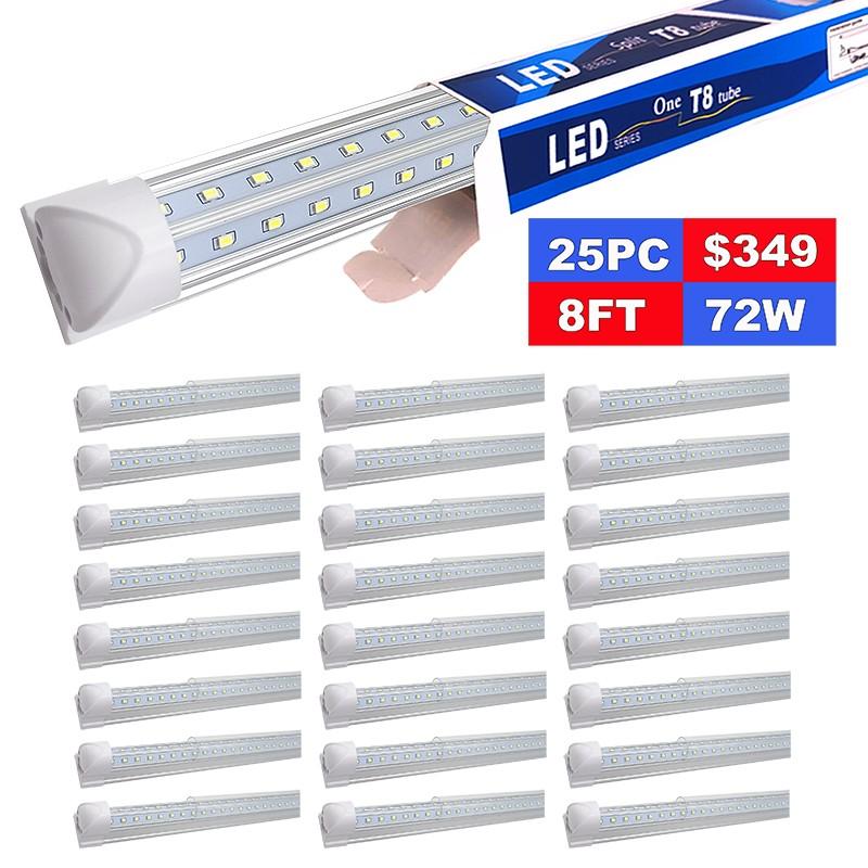 SMART 25 Pack 8Ft Led Shop Lights Fixture Linkable Workshop Garage Ceiling Led Lights