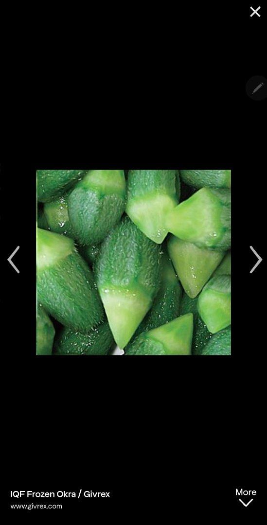 IQF Frozen Okra AND LN2 IQF FROZEN VEGETABLES AND FRUITS 