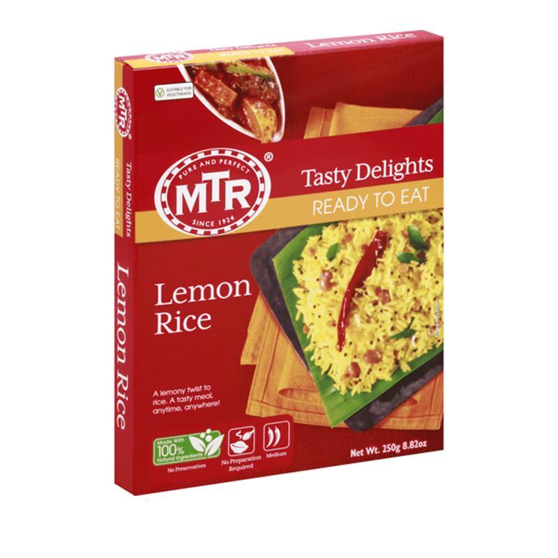 MTR Authentic Indian Lemon Rice 250g | Ready-to-Eat Bulk Rice Meals | Vegetarian, Preservative-Free, Wholesale Distributor Packs