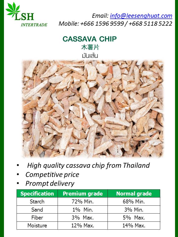 Cassava Tapioca Chips Thailand High Quality Best Price For Alcohol Industry Animal Feed