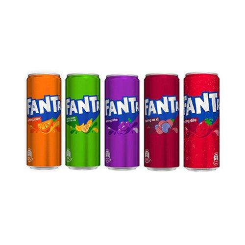 Fanta Soft Drink 320ml Carbonated Drink Beverage from Vietnam (Orange, Cream Soda, Sarsi, Grape, Strawberry)