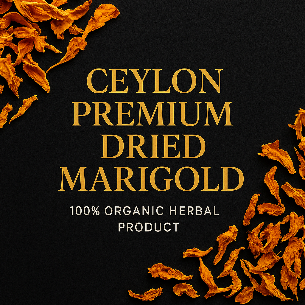 Premium Dried Marigold (Daspethiya) Flowers – 100% Organic Ceylon Product